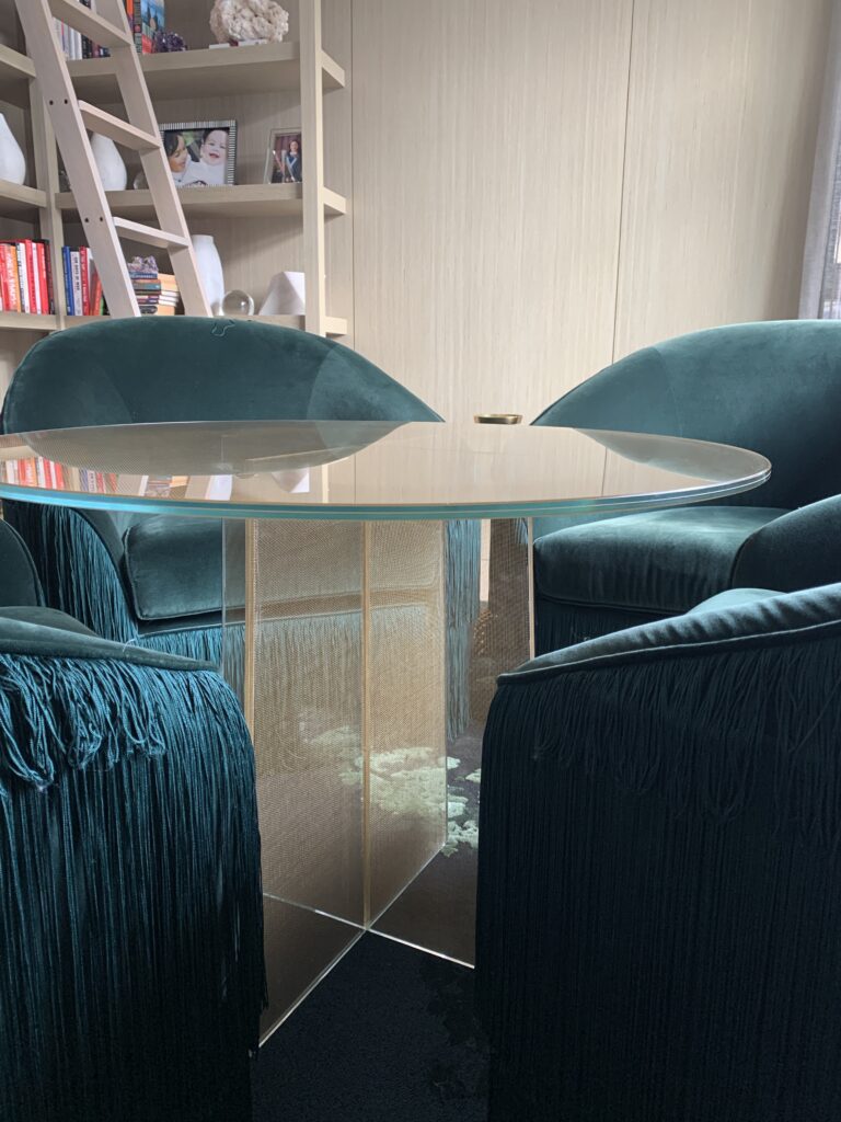 Custom Gold Mesh Round Table