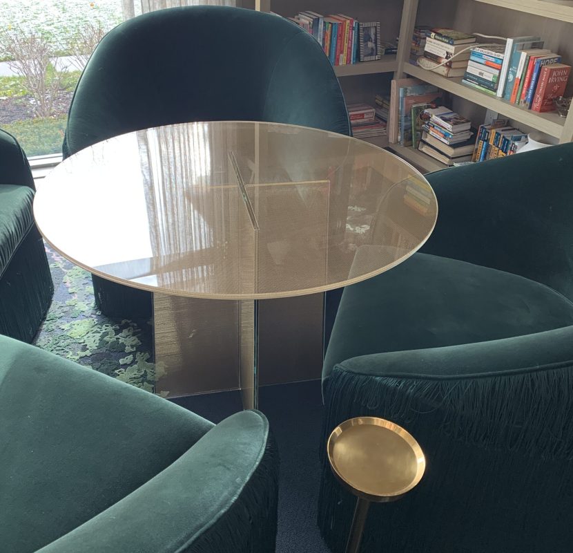 Custom Gold Mesh Round Table